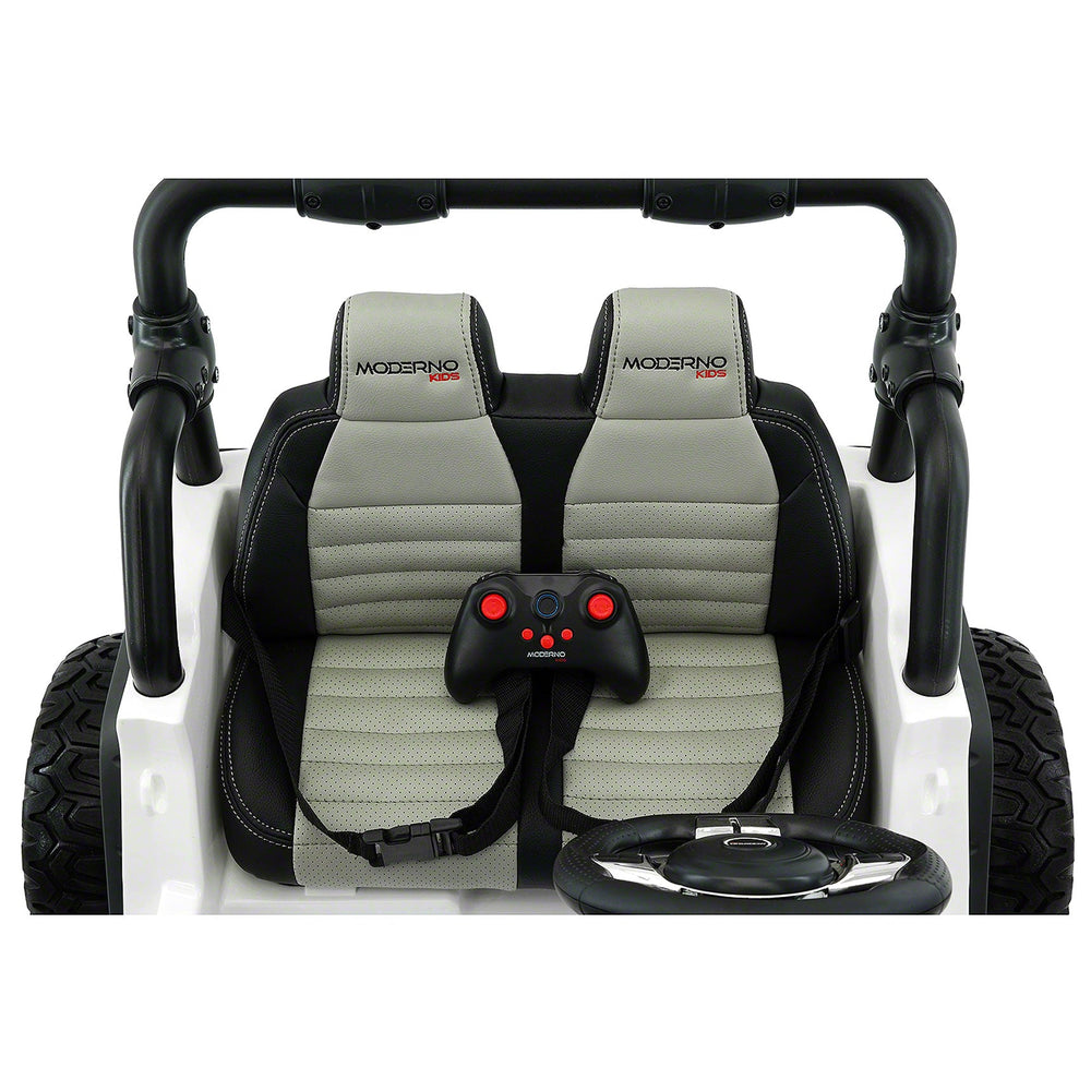 Moderno Kids Trail Explorer 24V Kids Ride-On Car Truck with R/C Parental Remote | White