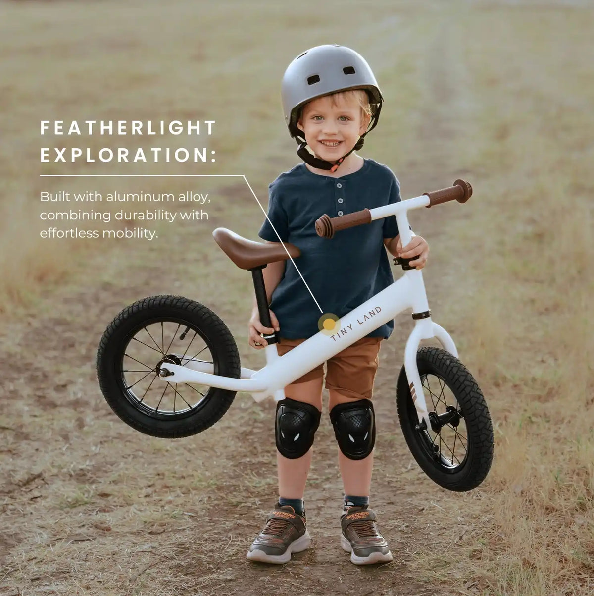 Moderno Kids Tiny Land Kids Balance Bike | Milky White