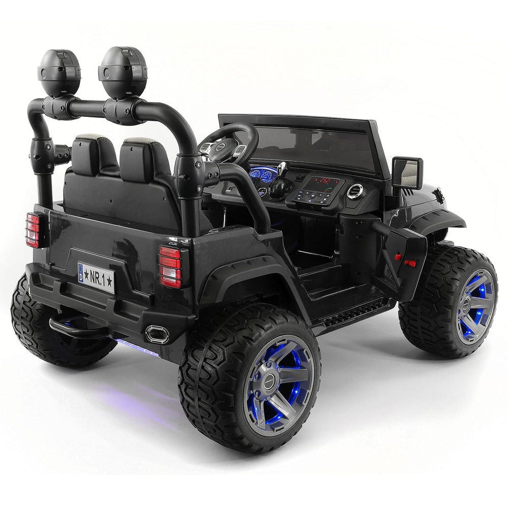Moderno Kids Trail Explorer 24V Kids Ride-On Car Truck with R/C Parental Remote | Black