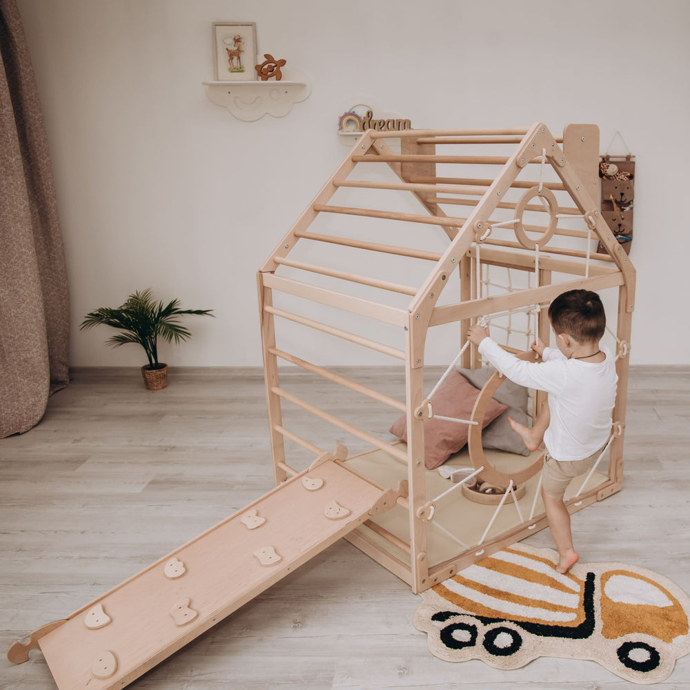 Moderno Kids Kids Wooden Climbing Playhouse