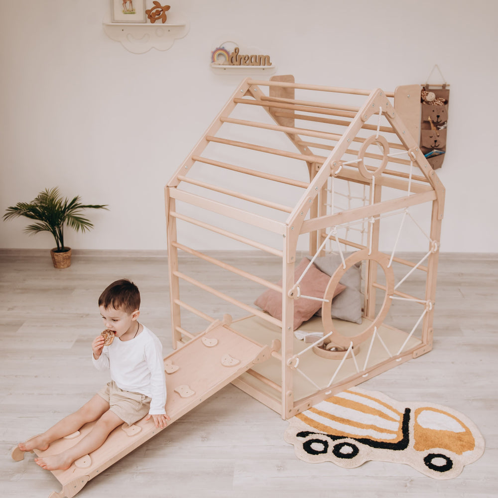 Moderno Kids Kids Wooden Climbing Playhouse