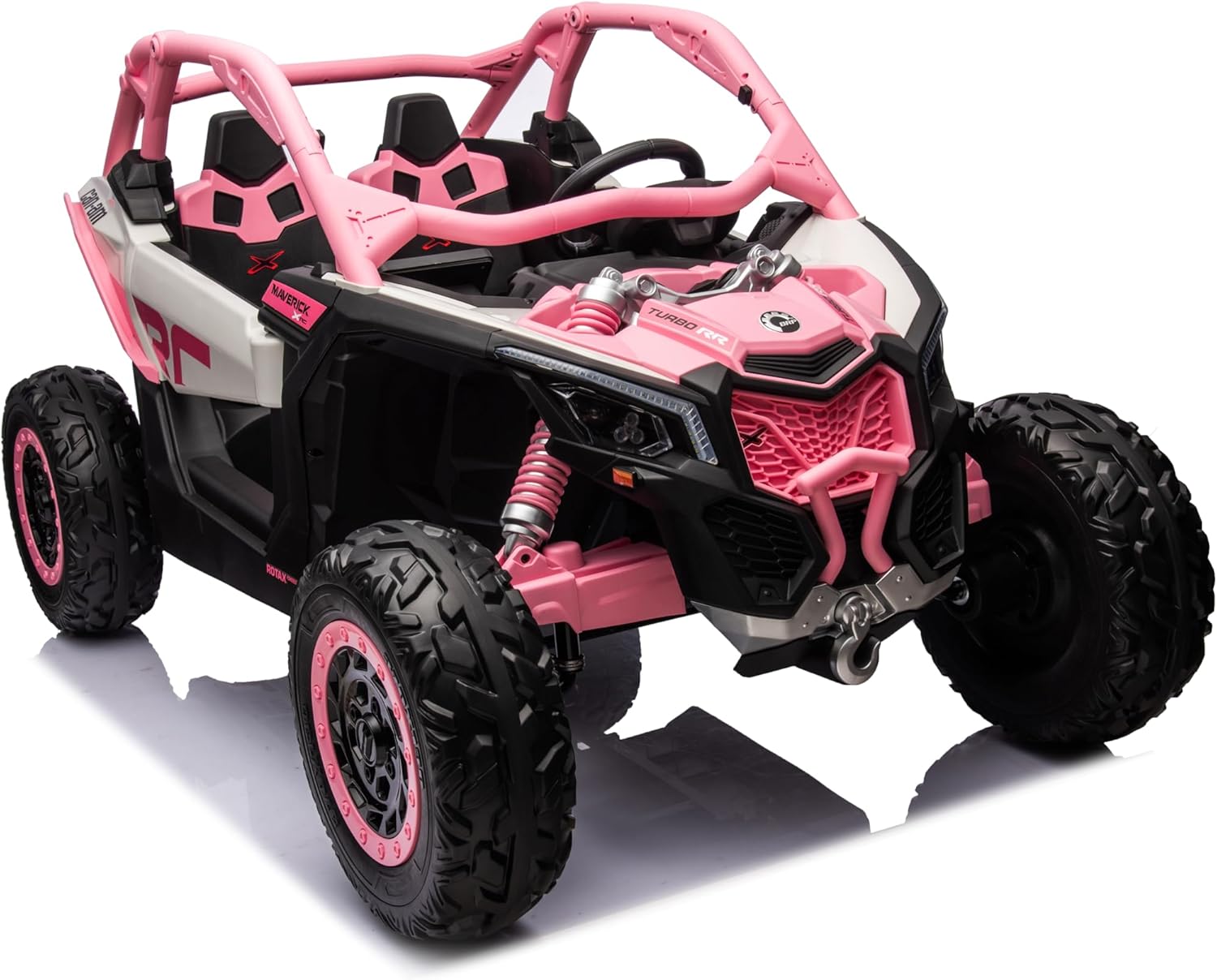 Moderno Kids Can-Am Maverick Custom Edition 24V Kids Ride-On UTV Buggy Car | Rose Pink