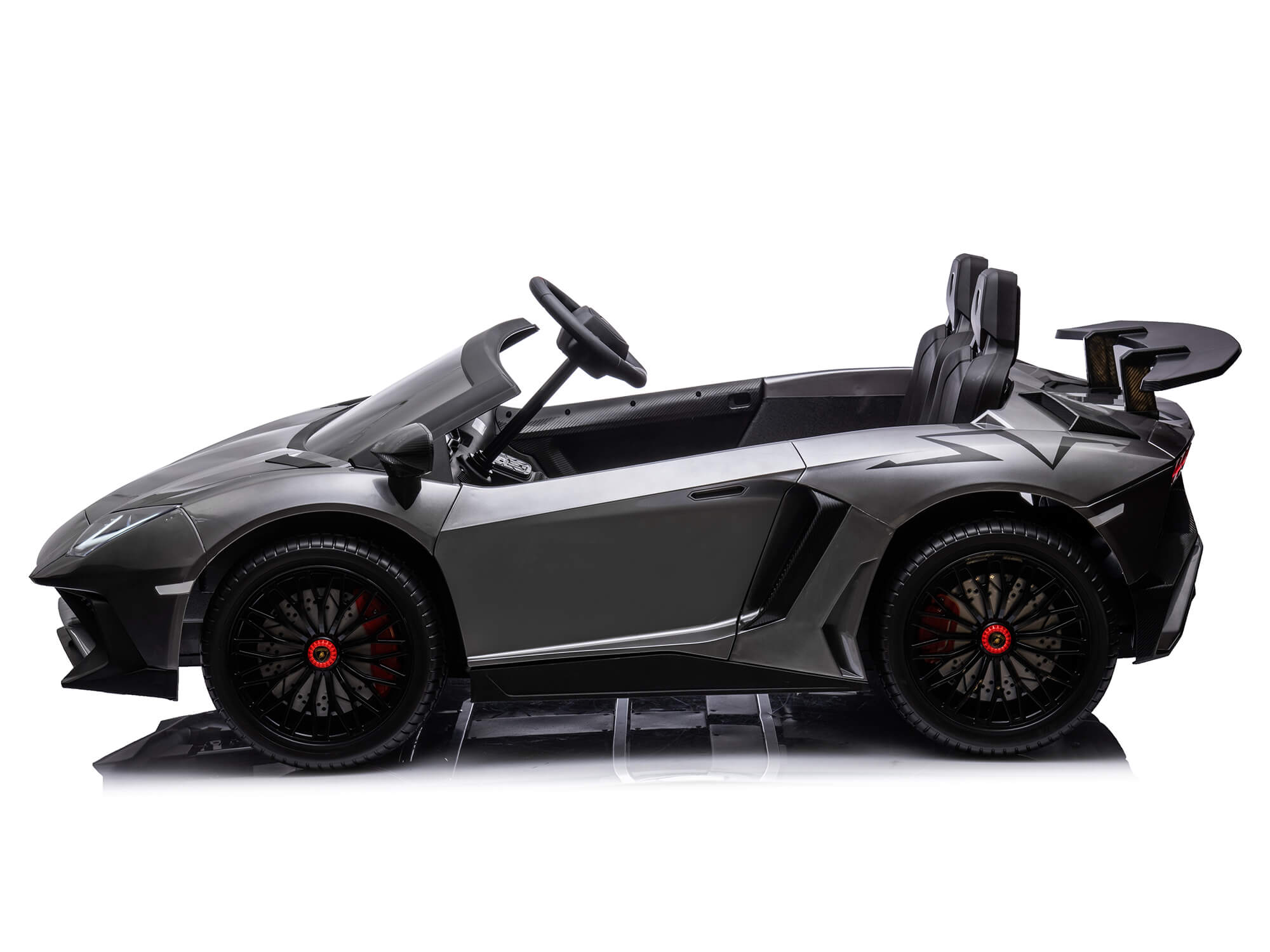 Moderno Kids Lamborghini Aventador XXL 24V Big Kids Ride-On Car | Gray