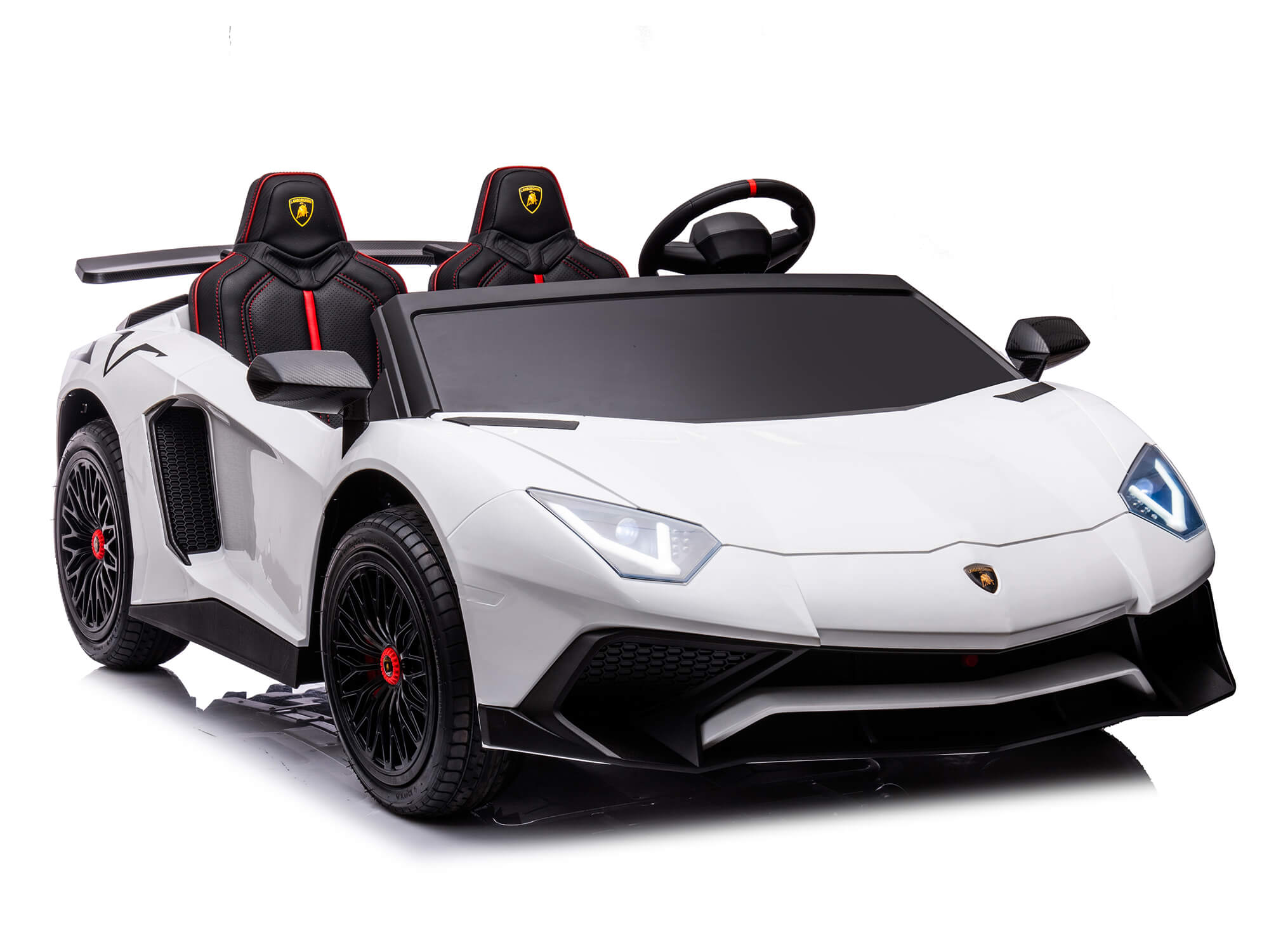 Moderno Kids Lamborghini Aventador XXL 24V Big Kids Ride-On Car | White