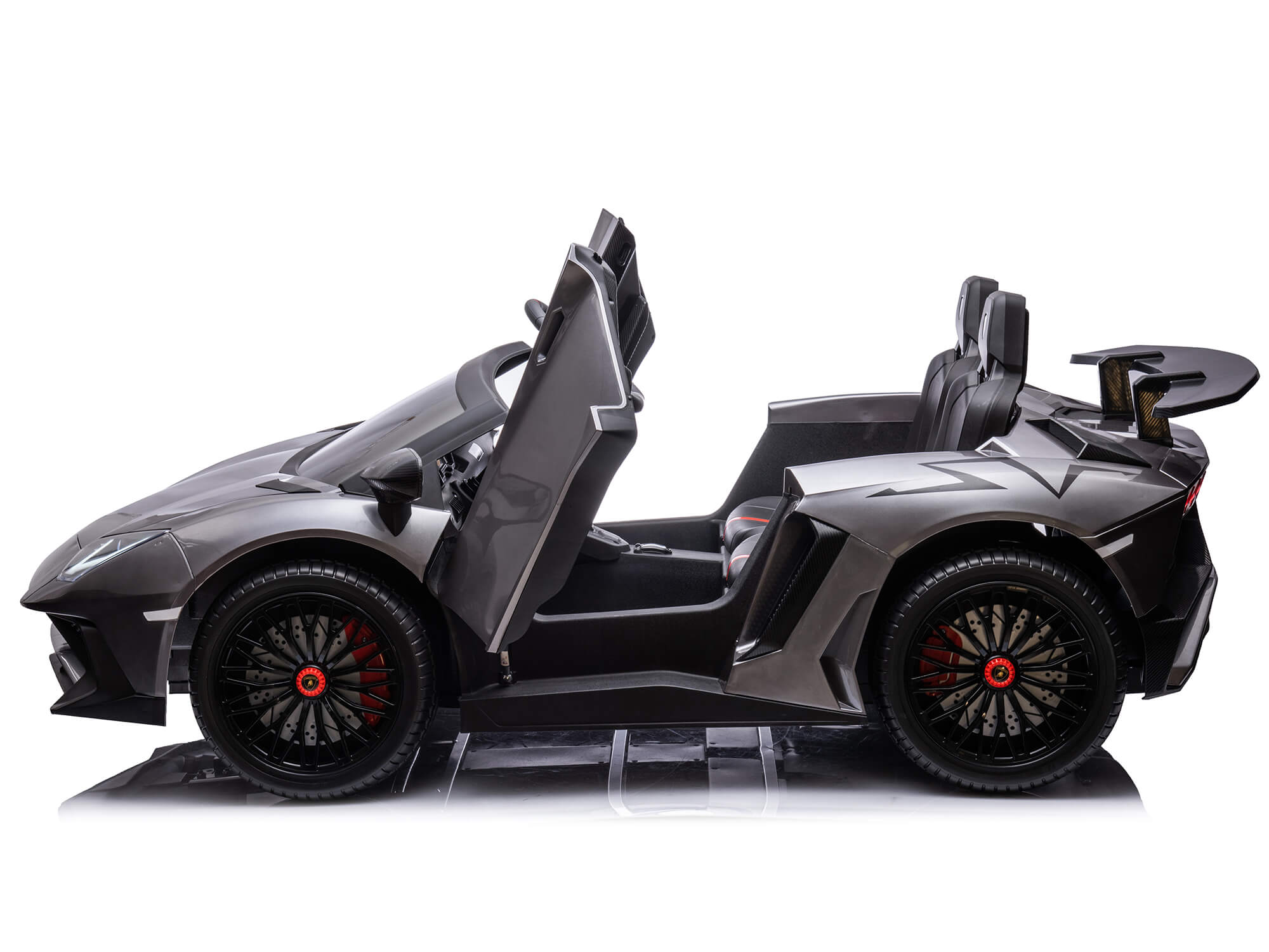 Moderno Kids Lamborghini Aventador XXL 24V Big Kids Ride-On Car | Gray