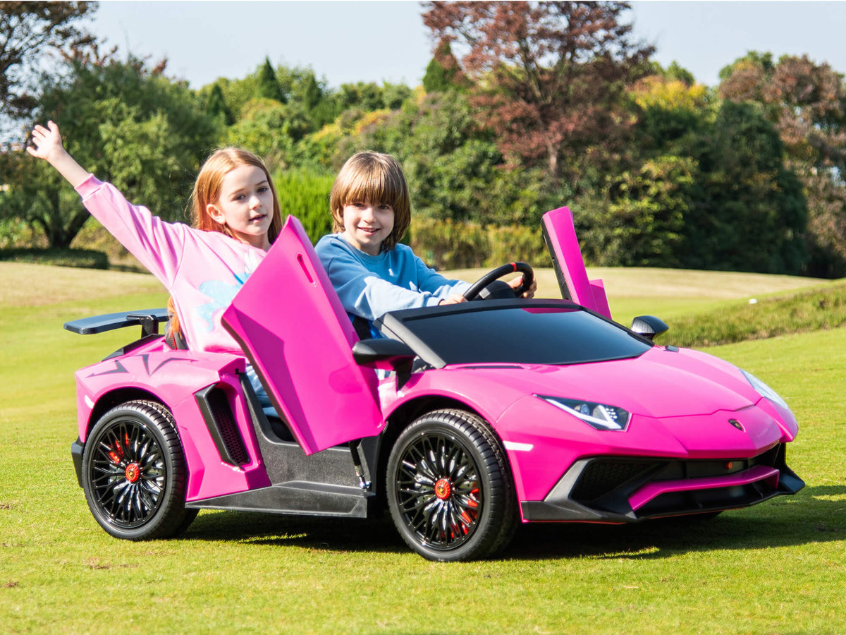 Moderno Kids Lamborghini Aventador XXL 24V Big Kids Ride-On Car | Pink