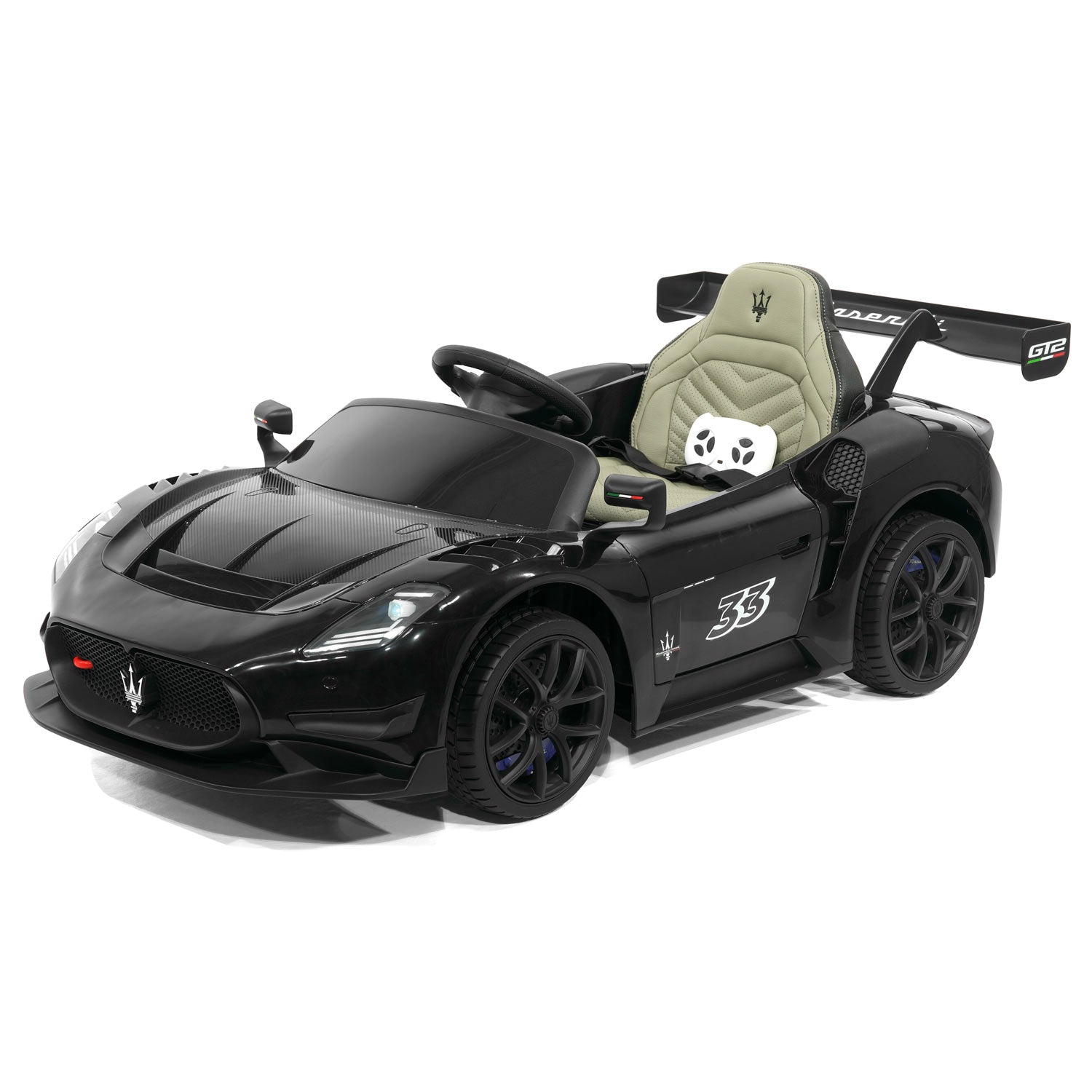 Moderno Kids Maserati GT2 24V Kids Ride-On Car with R/C Parental Remote | Black