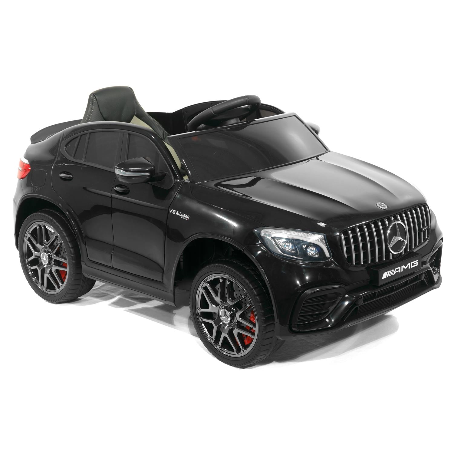 Moderno Kids Mercedes AMG GLC 63S 12V 4WD Kids Ride-On Car with R/C Parental Remote | Black