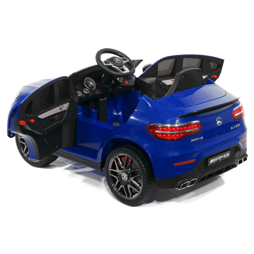 Moderno Kids Mercedes AMG GLC 63S 12V 4WD Kids Ride-On Car with R/C Parental Remote | Blue