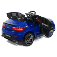 Moderno Kids Mercedes AMG GLC 63S 12V 4WD Kids Ride-On Car with R/C Parental Remote | Blue
