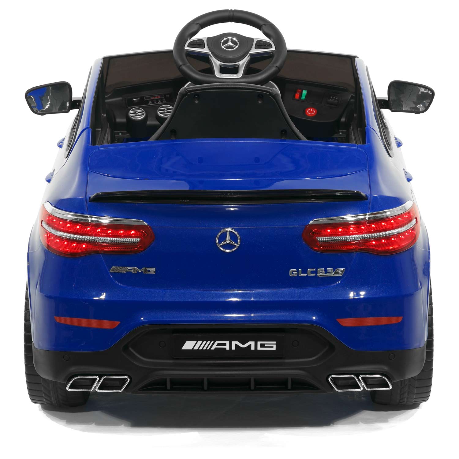 Moderno Kids Mercedes AMG GLC 63S 12V 4WD Kids Ride-On Car with R/C Parental Remote | Blue