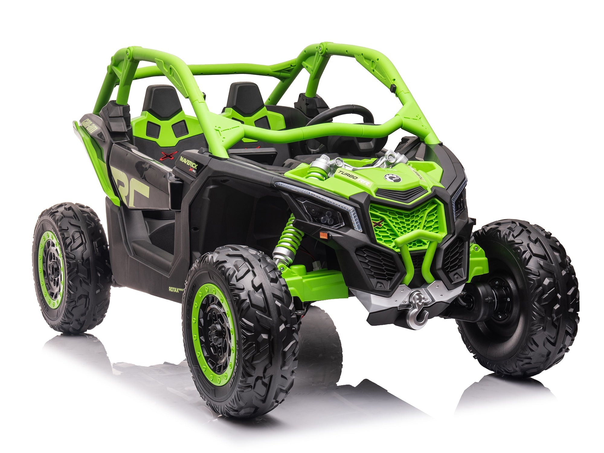 Moderno Kids Can-Am Maverick Custom Edition 24V Kids Ride-On UTV Buggy Car | Green