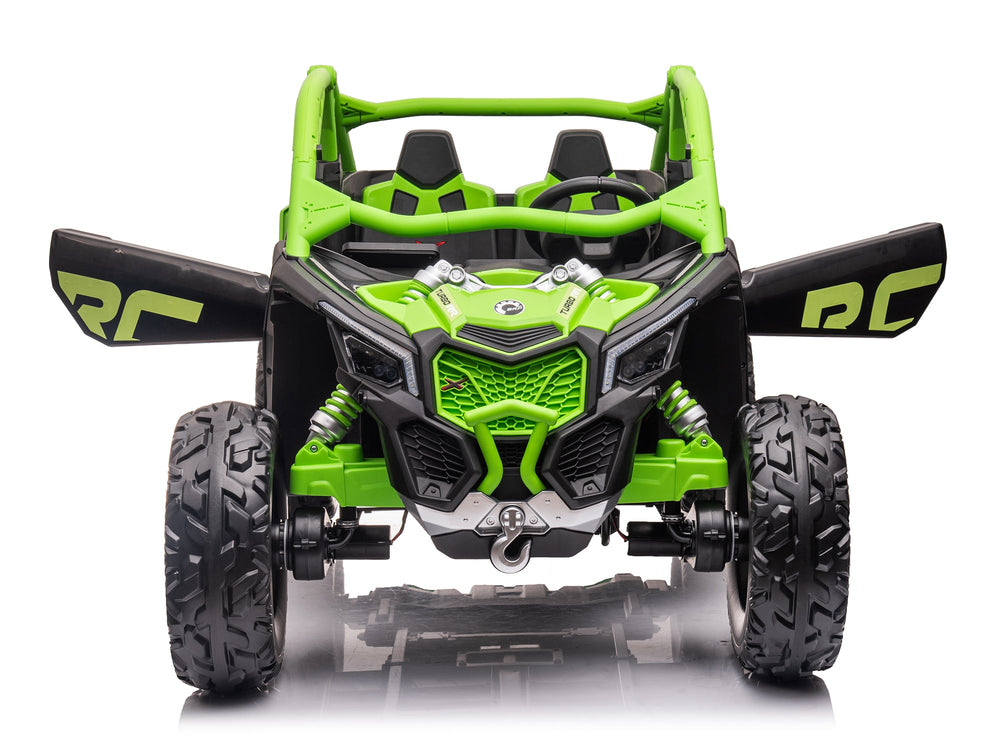 Moderno Kids Can-Am Maverick Custom Edition 24V Kids Ride-On UTV Buggy Car | Green