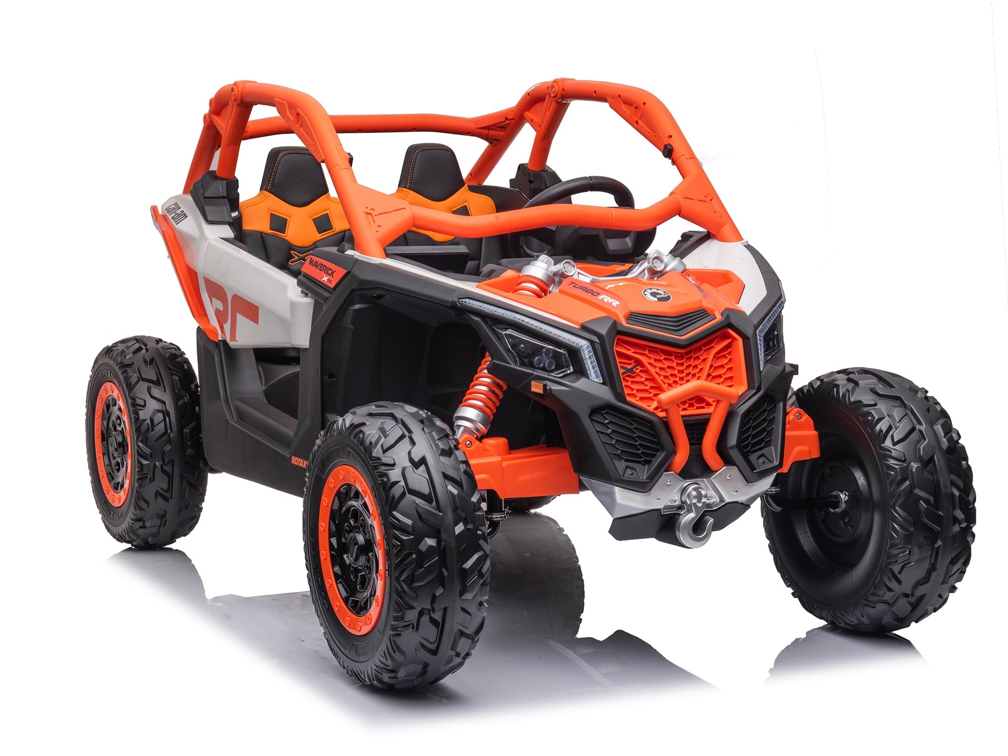 Moderno Kids Can-Am Maverick Custom Edition 24V Kids Ride-On UTV Buggy Car | Orange
