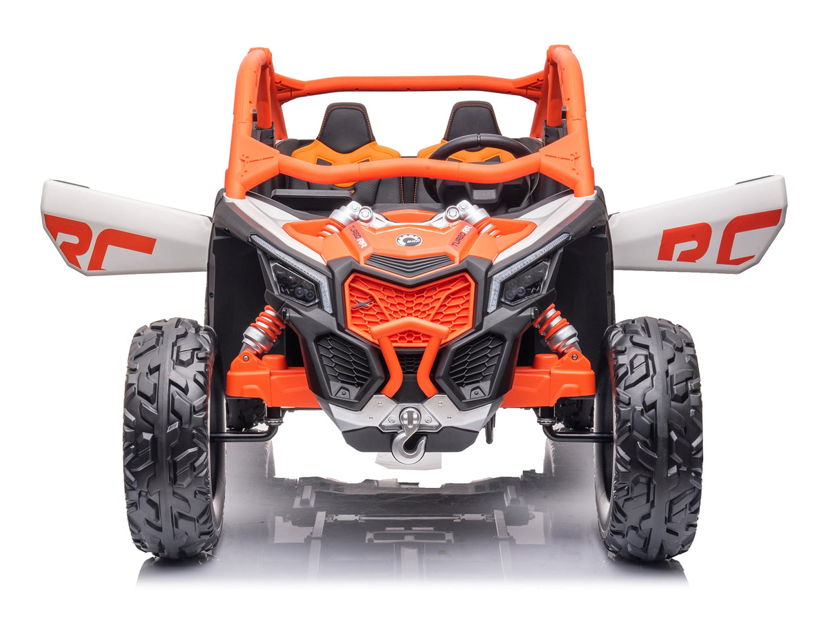 Moderno Kids Can-Am Maverick Custom Edition 24V Kids Ride-On UTV Buggy Car | Orange