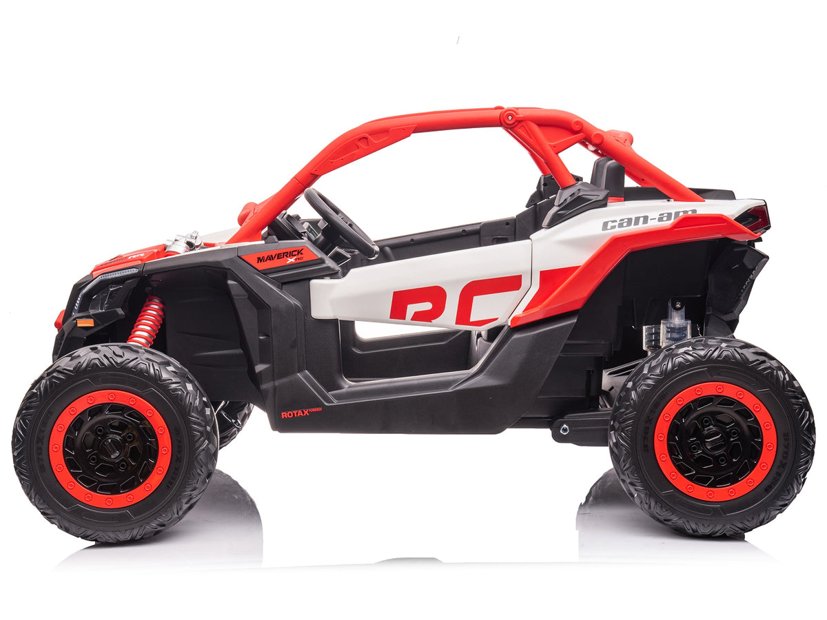 Moderno Kids Can-Am Maverick Custom Edition 24V Kids Ride-On UTV Buggy Car | Red