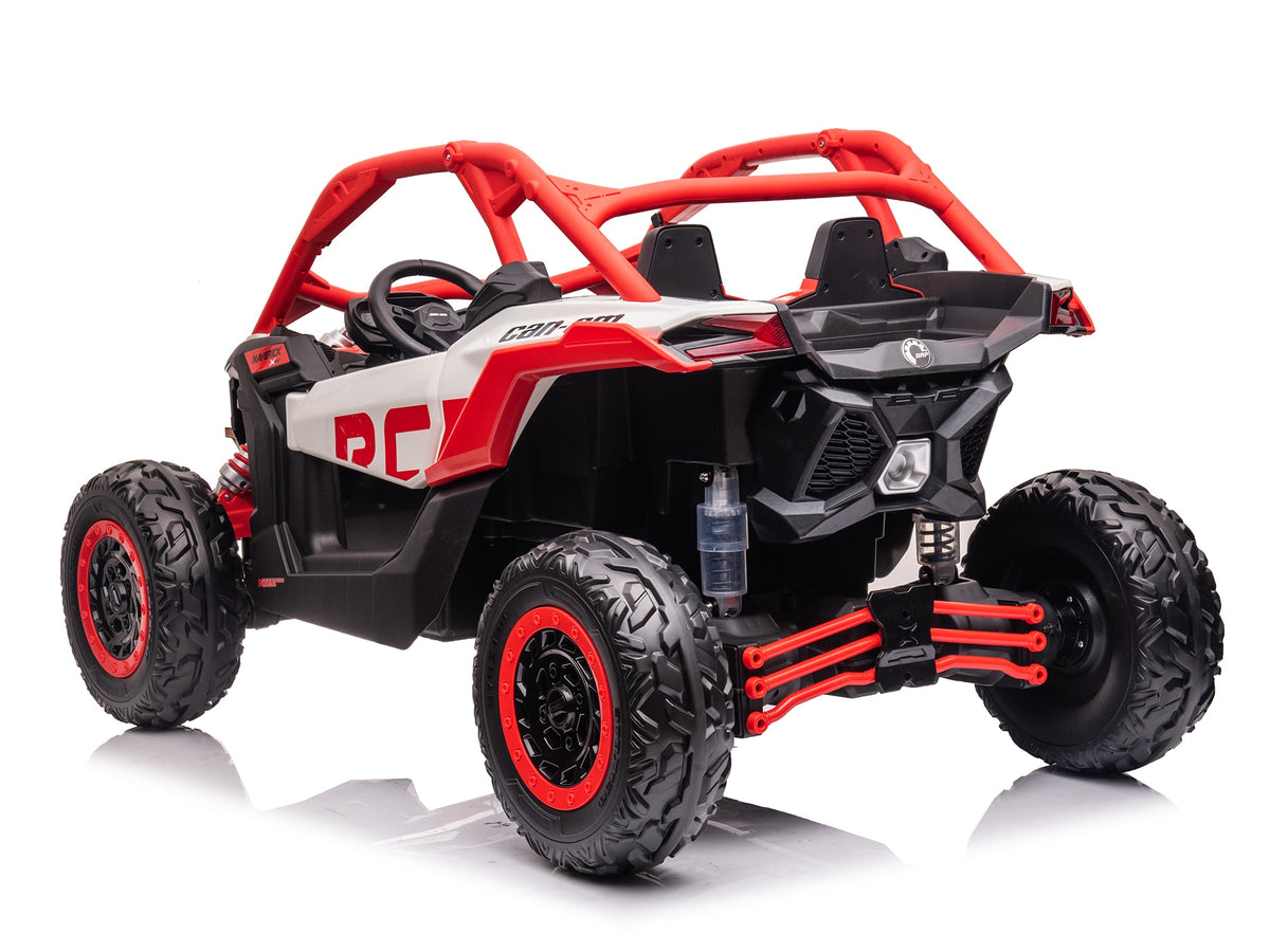 Moderno Kids Can-Am Maverick Custom Edition 24V Kids Ride-On UTV Buggy Car | Red