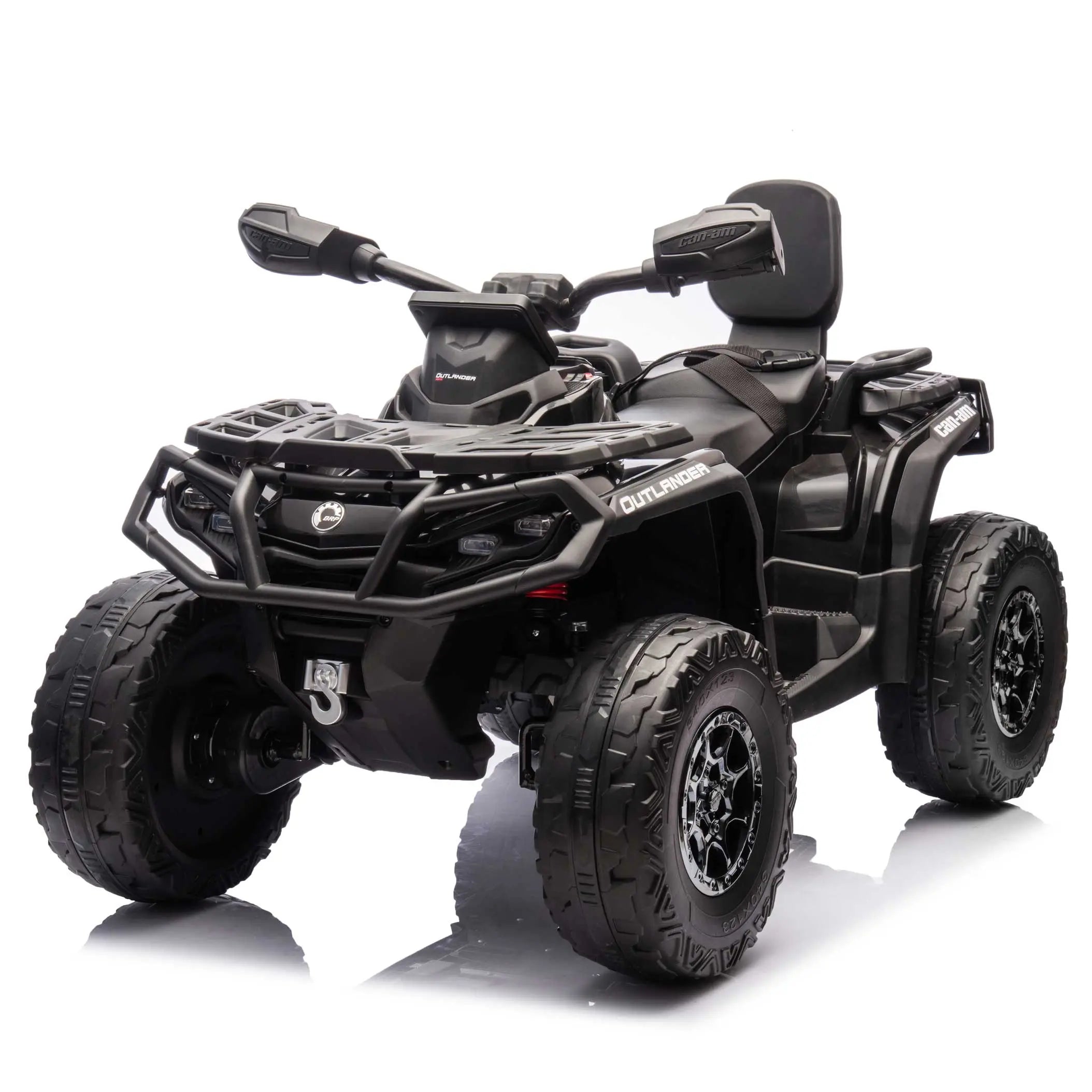 Moderno Kids Can-Am Outlander 24V 4WD Kids Ride-On ATV Quad | Black