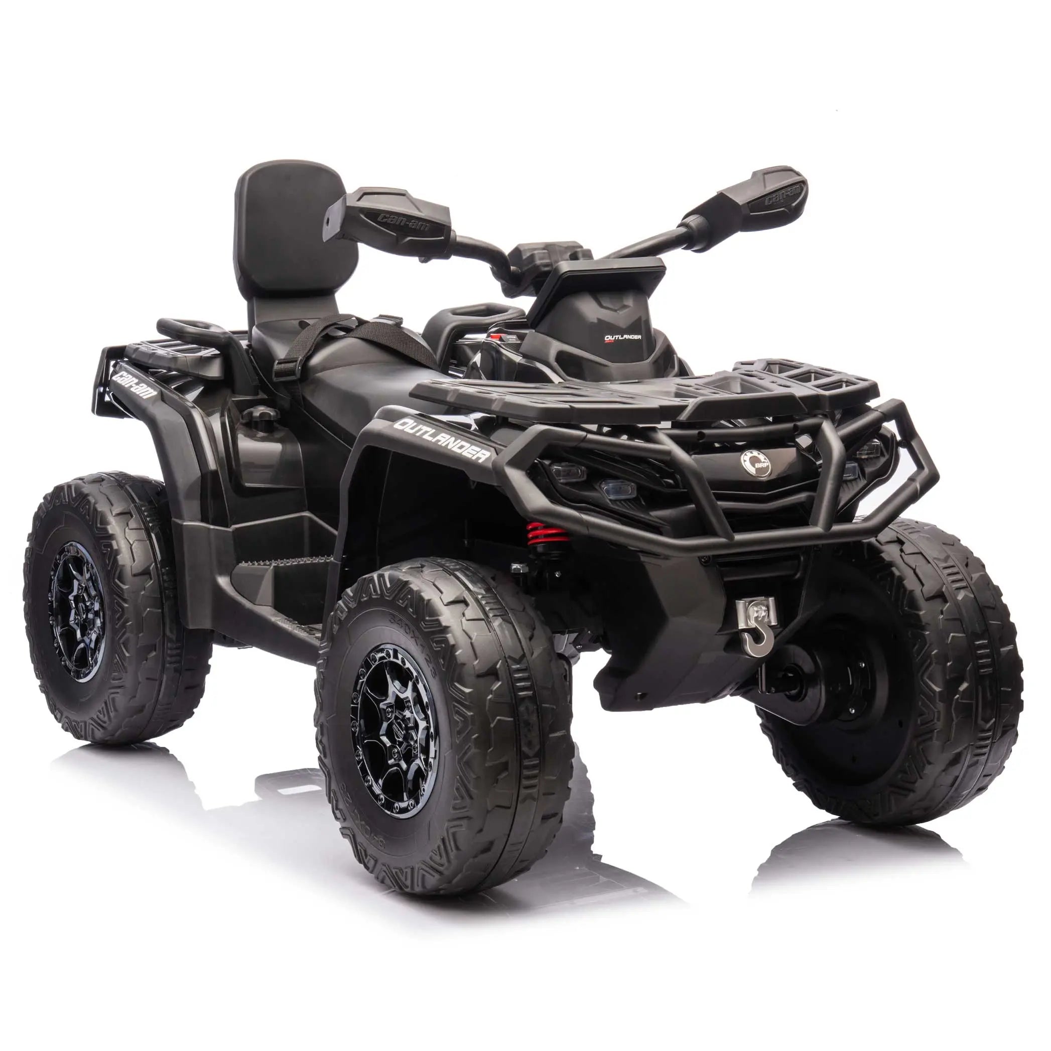 Moderno Kids Can-Am Outlander 24V 4WD Kids Ride-On ATV Quad | Black