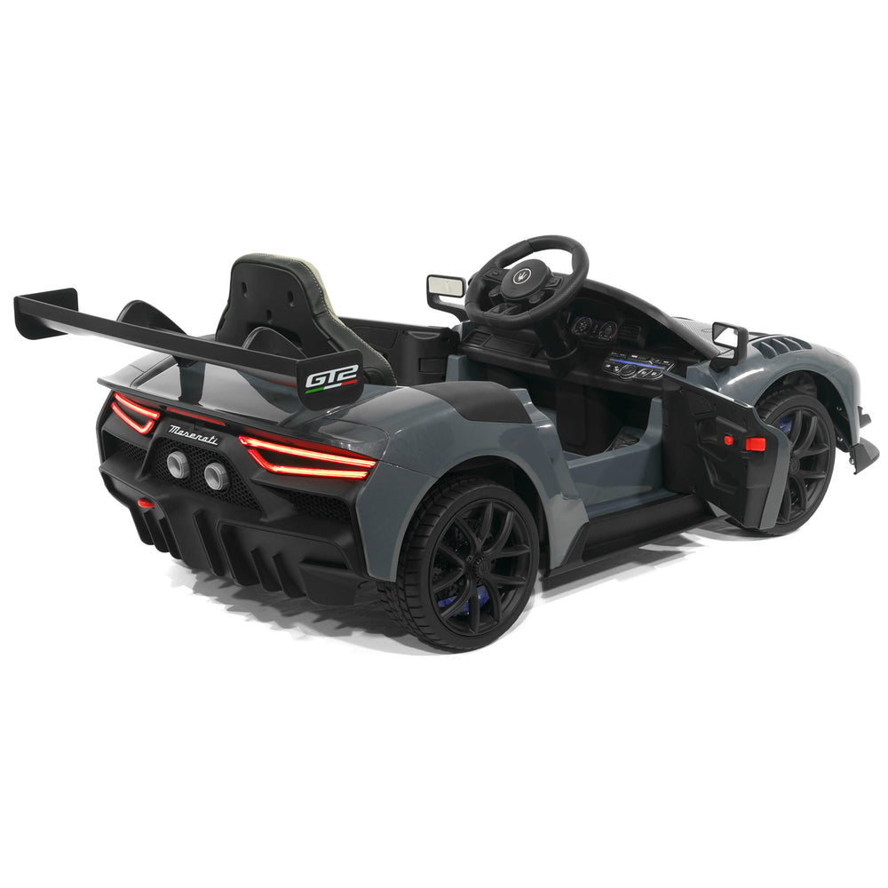 Moderno Kids Maserati GT2 24V Kids Ride-On Car with R/C Parental Remote | Gray