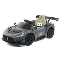 Moderno Kids Maserati GT2 24V Kids Ride-On Car with R/C Parental Remote | Gray