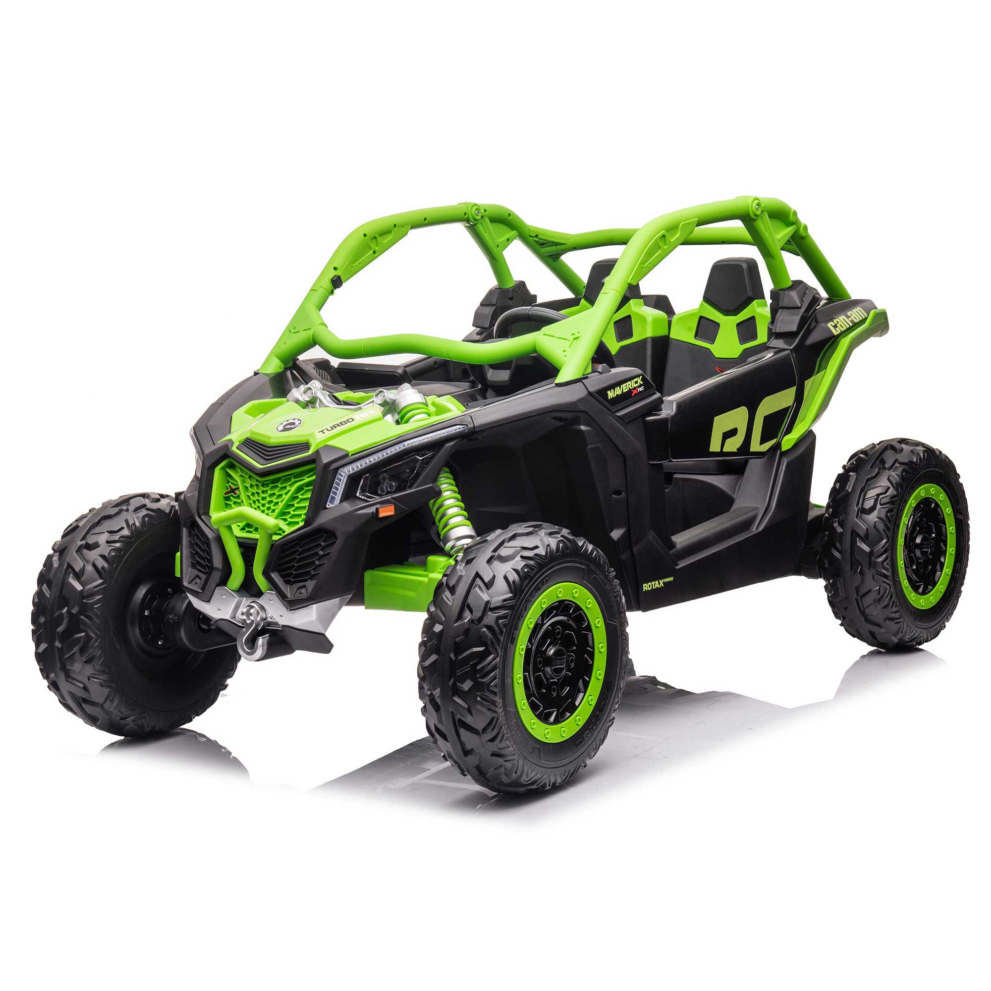Moderno Kids Can-Am Maverick Custom Edition 24V Kids Ride-On UTV Buggy Car | Green