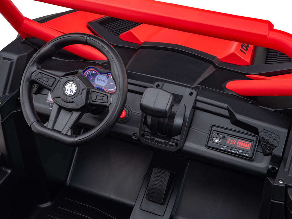 Moderno Kids Ridington MAX-R 24V Kids Ride-On UTV Buggy with R/C Parental Remote | Red