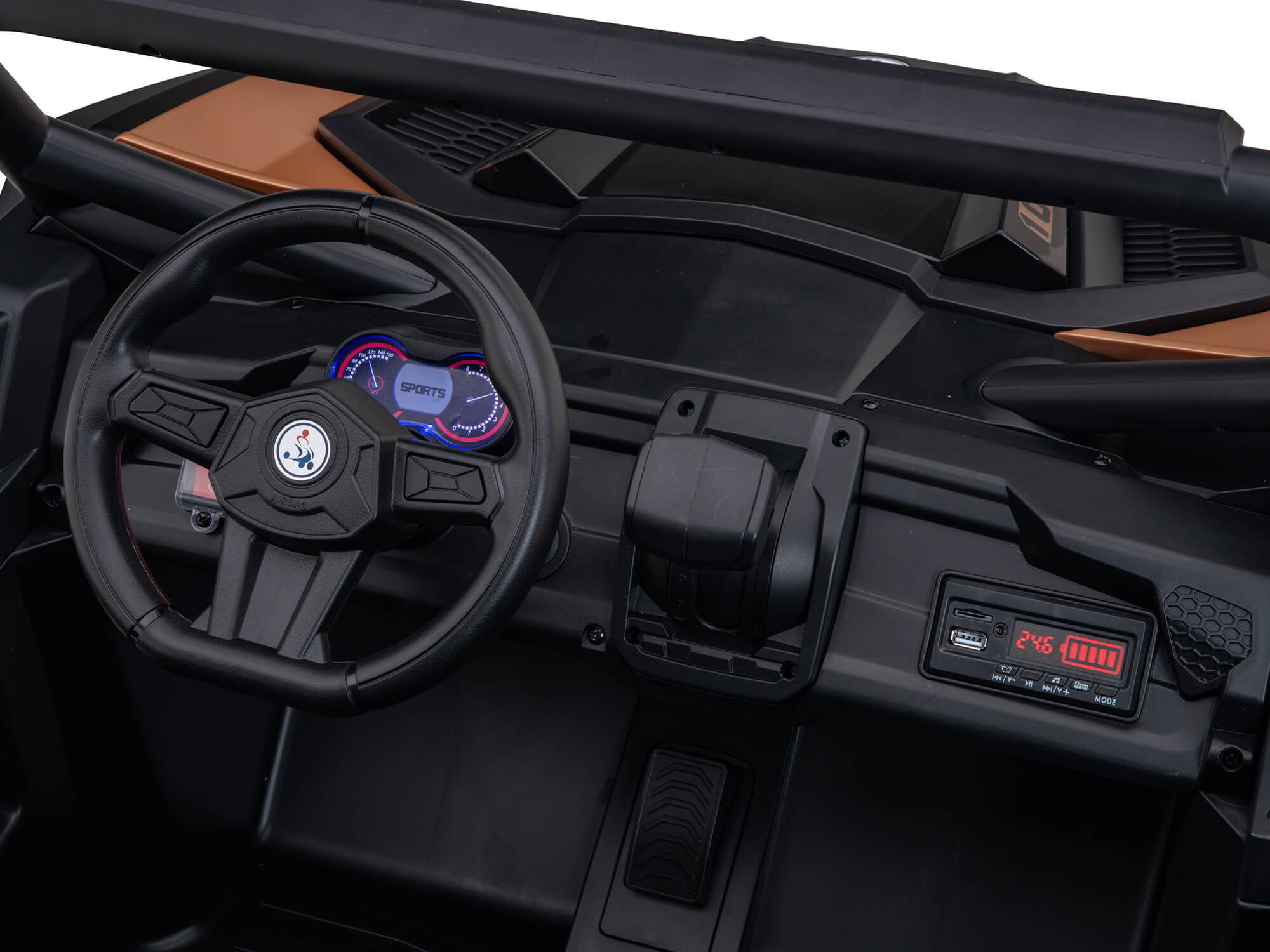 Moderno Kids Ridington MAX-R 24V Kids Ride-On UTV Buggy with R/C Parental Remote | Black