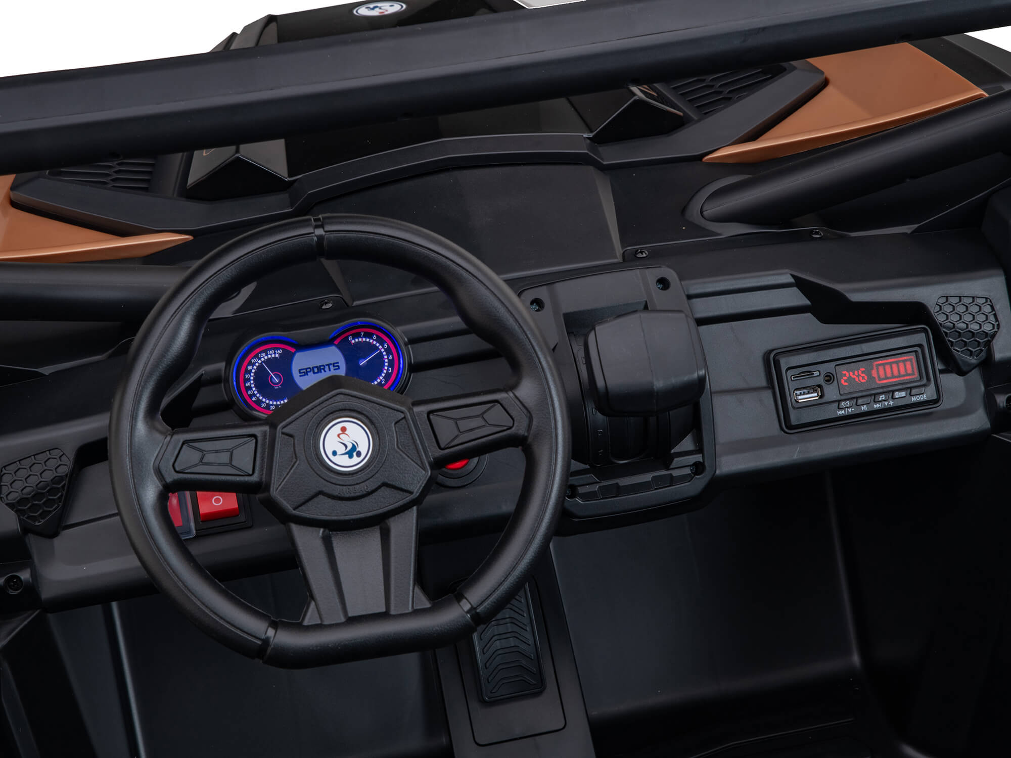 Moderno Kids Ridington MAX-R 24V Kids Ride-On UTV Buggy with R/C Parental Remote | Black