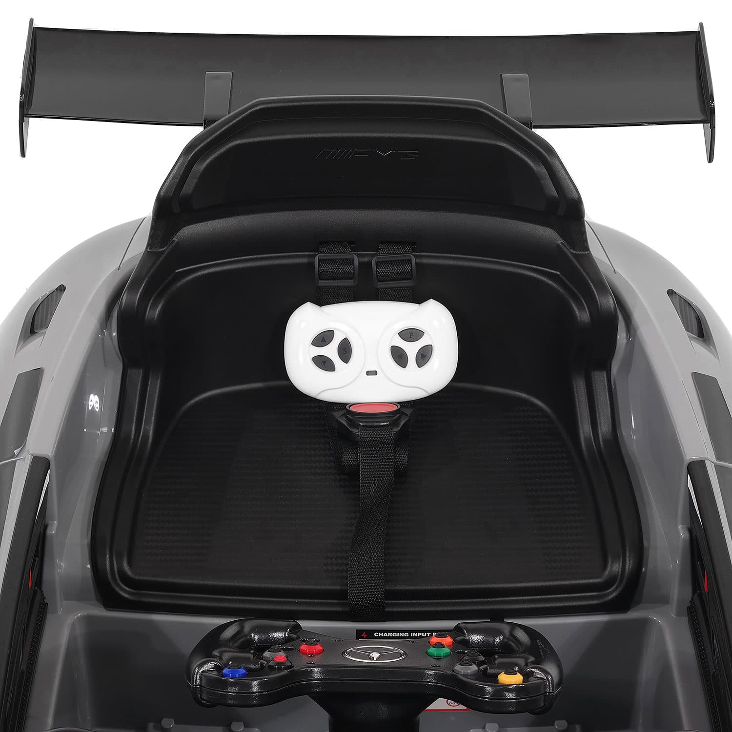 Moderno Kids Mercedes AMG GT3 EVO 12V Kids Ride-On Car with R/C Parental Remote | Gray