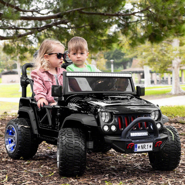 Moderno Kids Trail Explorer 24V Kids Ride-On Car Truck with R/C Parental Remote | Black