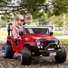 Trail Explorer 24V Kids Ride-On Car Truck with R/C Parental Remote | Cherry Red