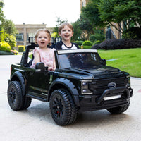 Moderno Kids Ford F450 Custom Edition 24V Kids Ride-On Car Truck with R/C Parental Remote | Black