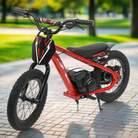 Moderno Kids Big Kids 24V Electric Ride-On Balance Bike Scooter | Red