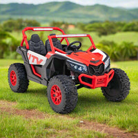 Moderno Kids Ridington MAX-R 24V Kids Ride-On UTV Buggy with R/C Parental Remote | Red-White