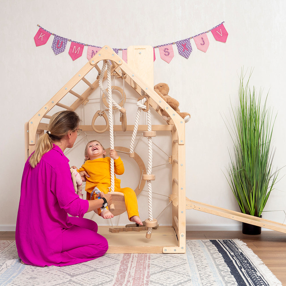 Kids Wooden Climbing Playhouse