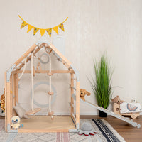 Kids Wooden Climbing Playhouse