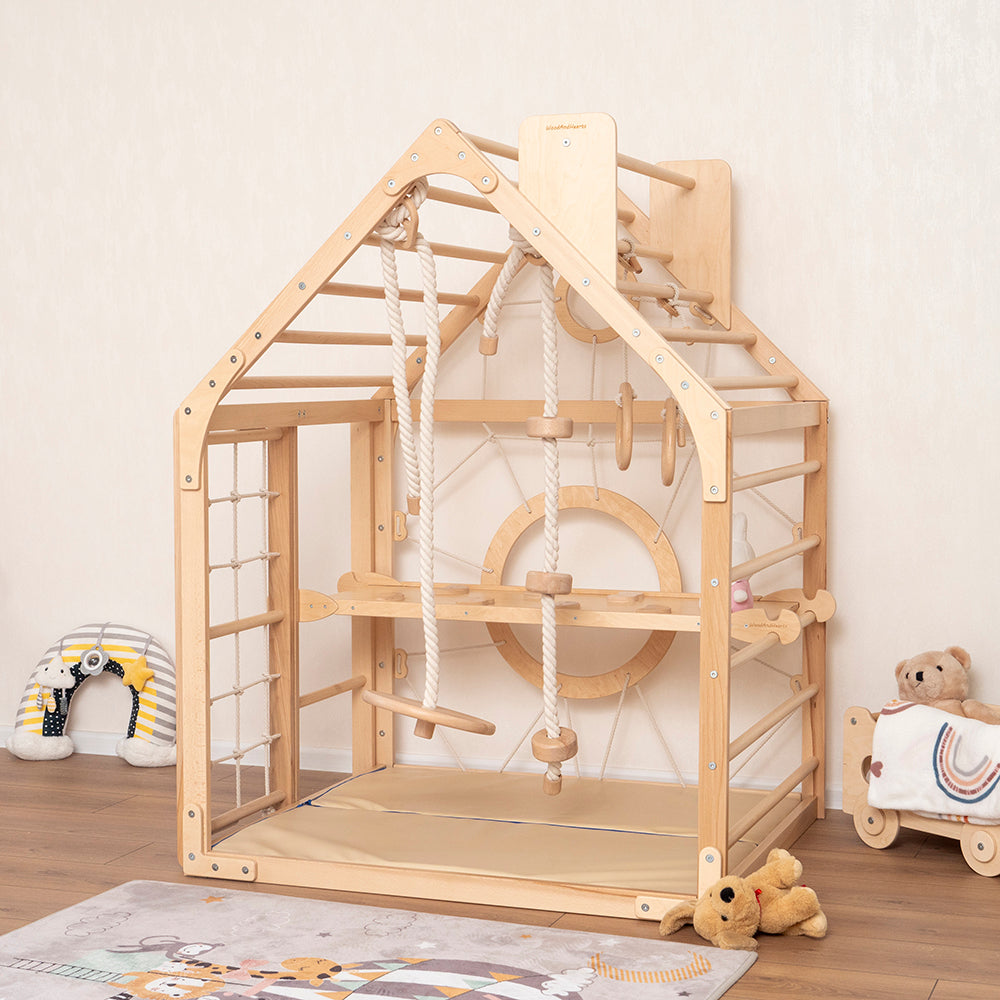 Moderno Kids Kids Wooden Climbing Playhouse