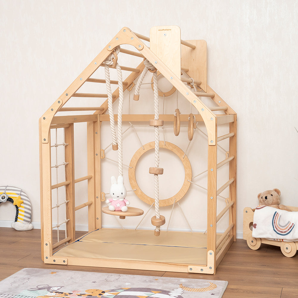 Moderno Kids Kids Wooden Climbing Playhouse