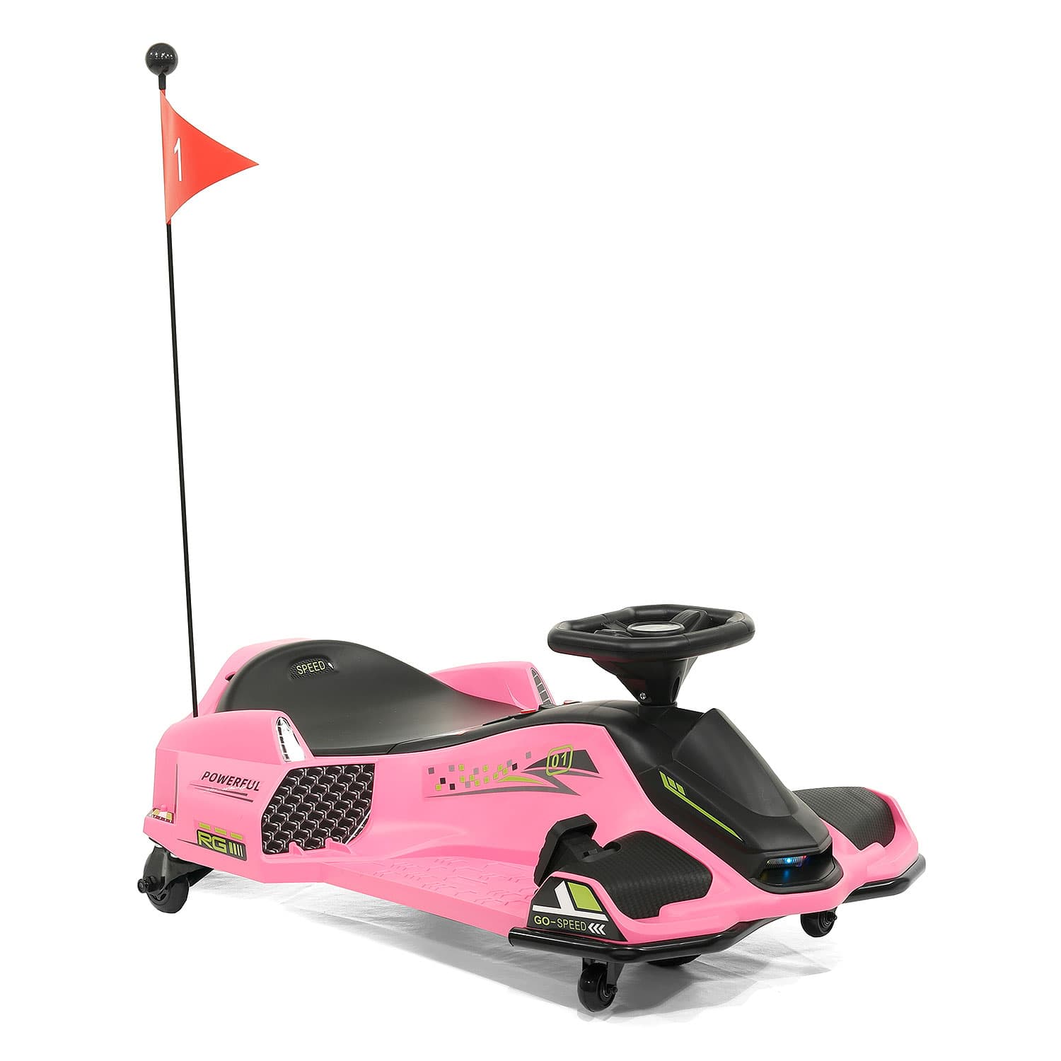 Moderno Kids 360° Drift Glider 24V Kids Ride-On Go-Kart | Pink