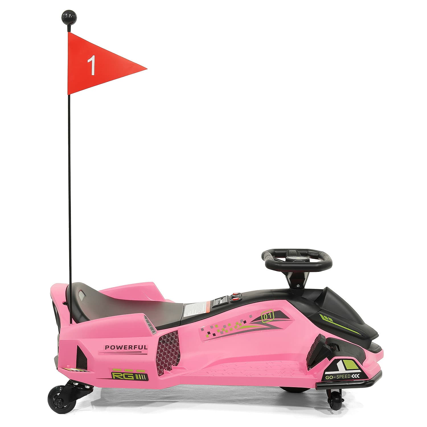 Moderno Kids 360° Drift Glider 24V Kids Ride-On Go-Kart | Pink