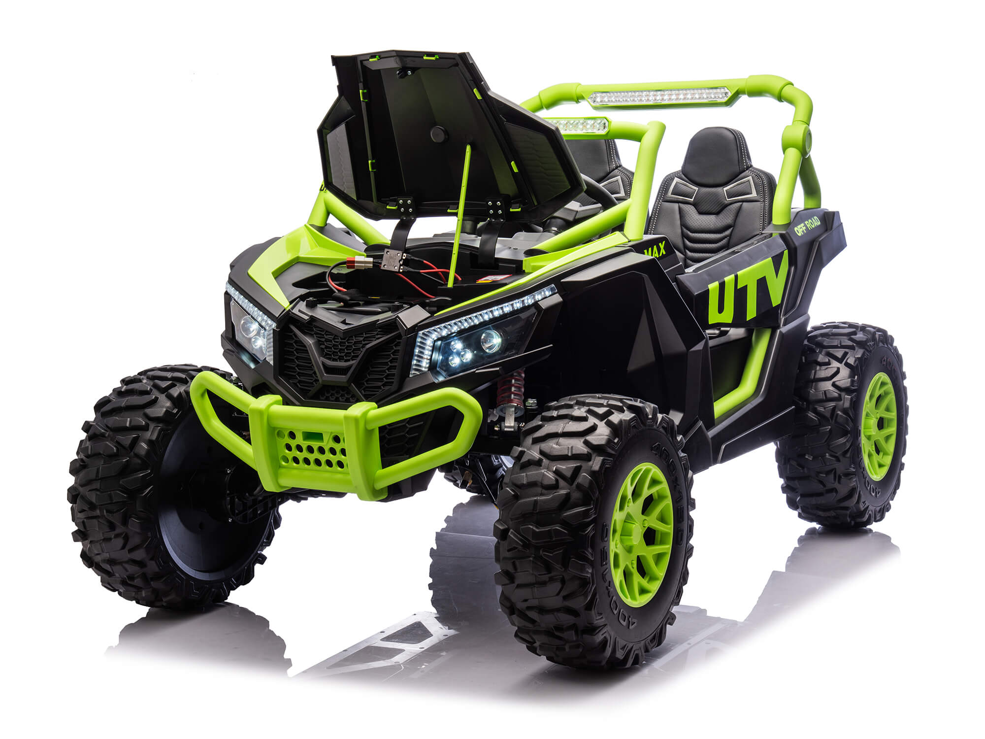 Moderno Kids Ridington MAX-R 24V Kids Ride-On UTV Buggy with R/C Parental Remote | Green