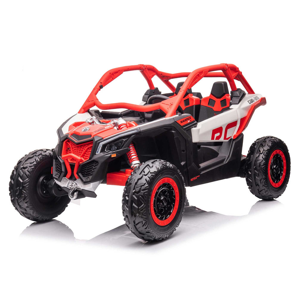 Moderno Kids Can-Am Maverick Custom Edition 24V Kids Ride-On UTV Buggy Car | Red