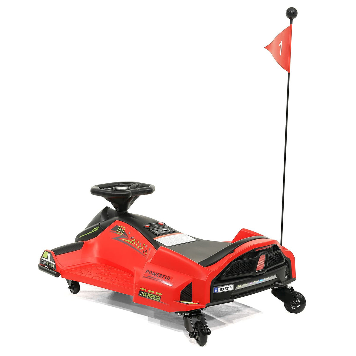 Moderno Kids 360° Drift Glider 24V Kids Ride-On Go-Kart | Red