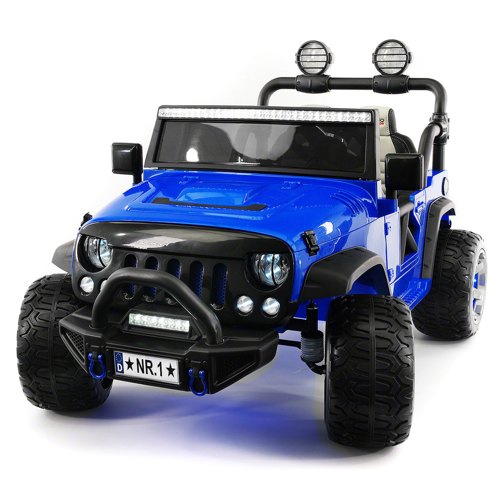 Moderno Kids Trail Explorer 12V Kids Ride-On Car Truck with R/C Parental Remote + Spare Battery | Blue