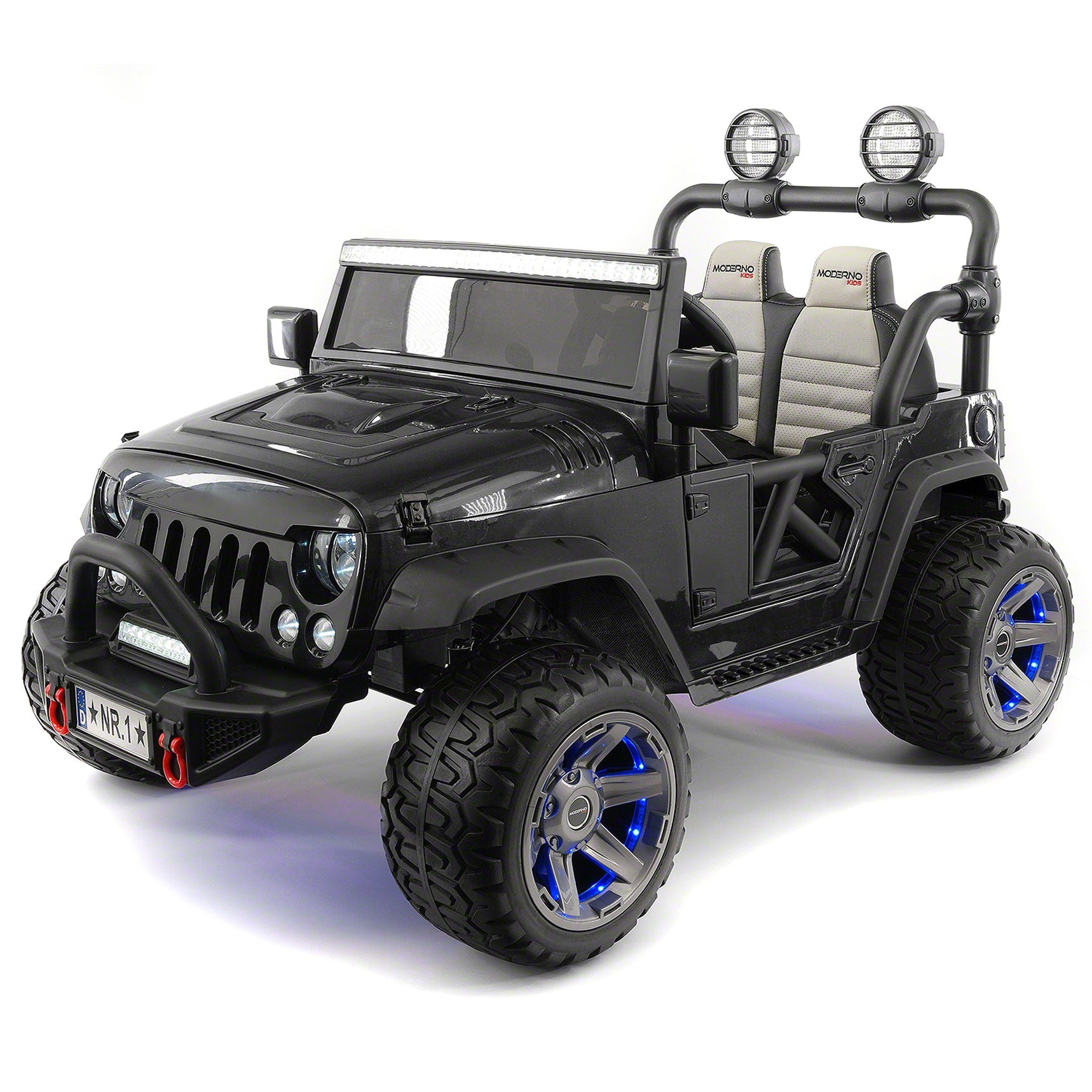 Moderno Kids Trail Explorer 24V Kids Ride-On Car Truck with R/C Parental Remote | Black