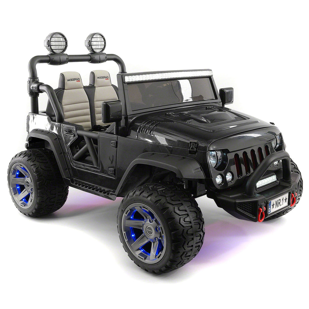 Moderno Kids Trail Explorer 24V Kids Ride-On Car Truck with R/C Parental Remote | Black