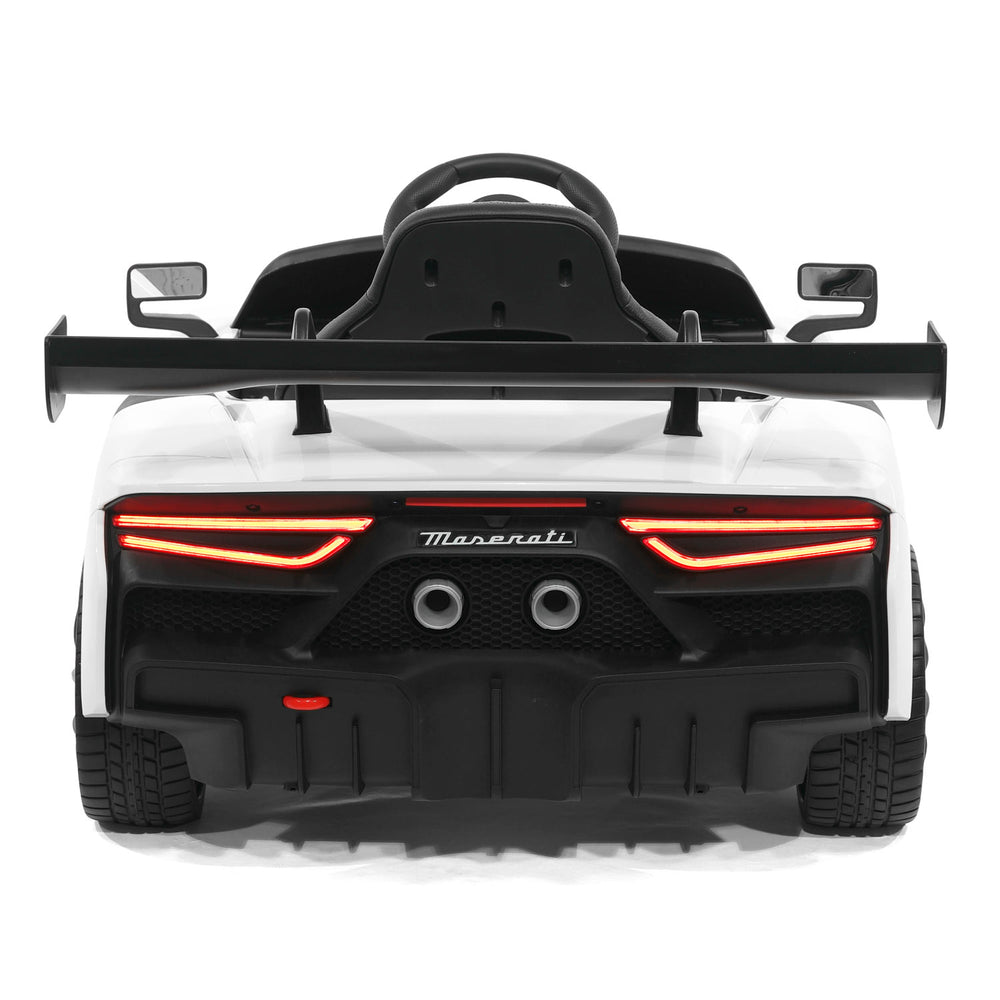 Moderno Kids Maserati GT2 24V Kids Ride-On Car with R/C Parental Remote | White