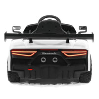 Moderno Kids Maserati GT2 24V Kids Ride-On Car with R/C Parental Remote | White