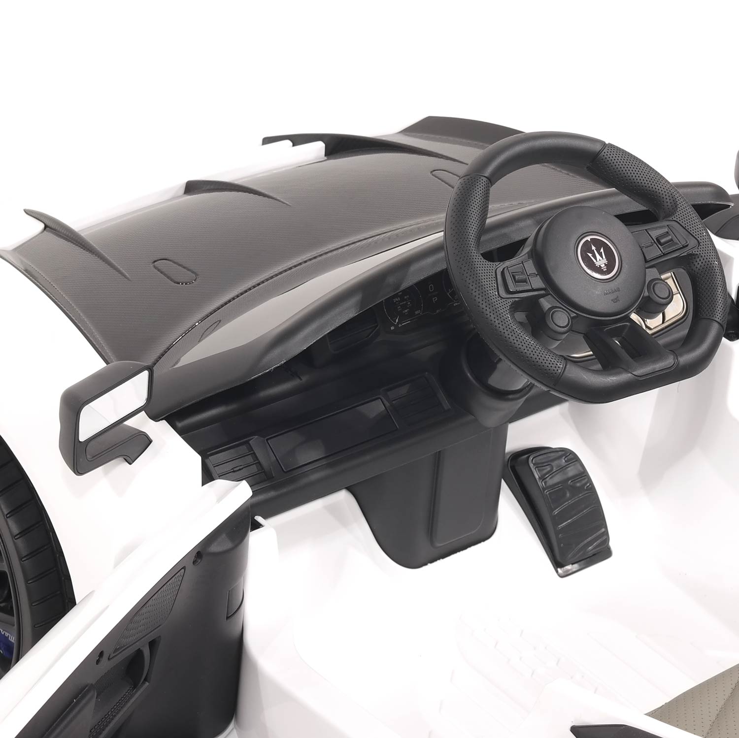 Moderno Kids Maserati GT2 24V Kids Ride-On Car with R/C Parental Remote | White